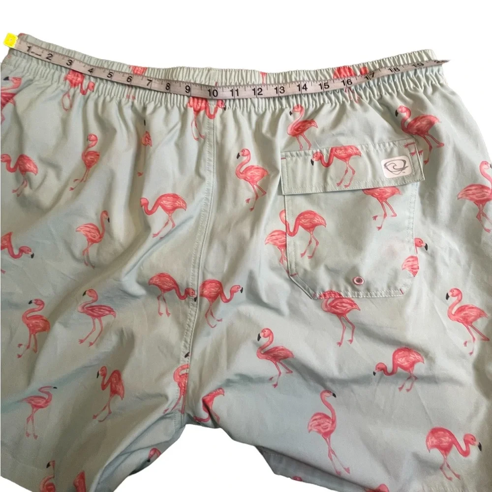 Wave Zone lined Swim Trunks sea foam green  with flamingos size XXL‎